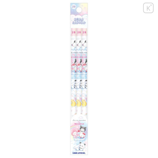 Japan Mochimochi Panda × Sanrio 2B Pencil Set - Characters : Colorful Sweet - 1