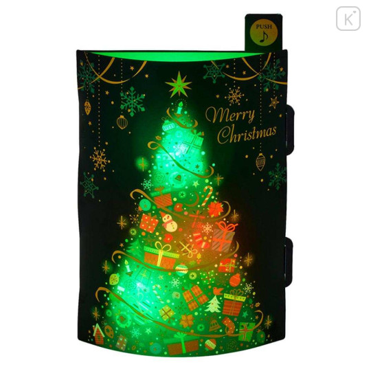 Japan Sanrio 3D Greeting Card - Christmas Tree Glowing & Music - 1