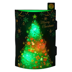 Japan Sanrio 3D Greeting Card - Luminous Christmas Tree Glowing & Music