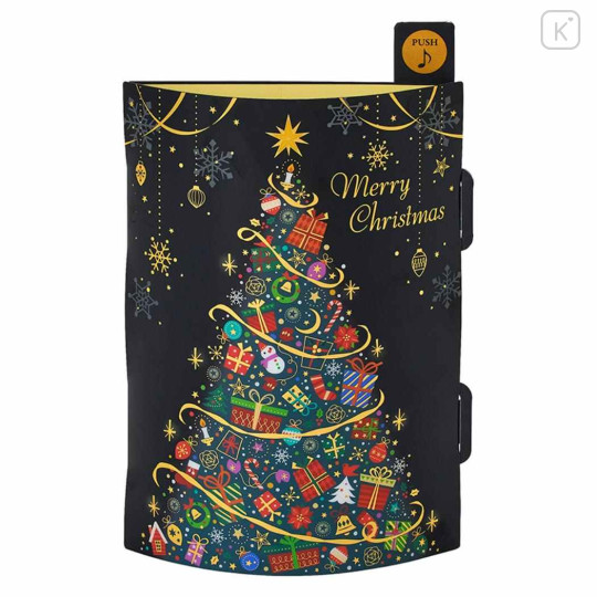 Japan Sanrio 3D Greeting Card - Christmas Tree Glowing & Music - 2