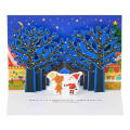 Japan Sanrio 3D Greeting Card - Christmas Santa & Reindeer Hang Out - 3