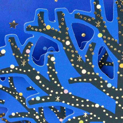 Japan Sanrio 3D Greeting Card - Christmas Santa & Reindeer Hang Out - 4