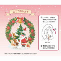 Japan Sanrio 3D Greeting Card - Christmas Santa & Animal Wreath - 5