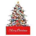 Japan Sanrio 3D Greeting Card - Christmas Tree Street Mountain Town - 2