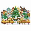 Japan Sanrio 3D Greeting Card - Christmas Tree Market in Warm Town - 2