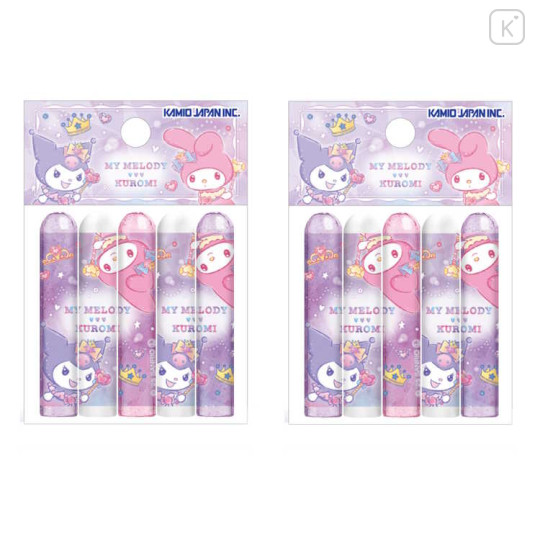 Japan Sanrio Pencil Cap Set - Kuromi & My Melody : Sparkly Dress - 1