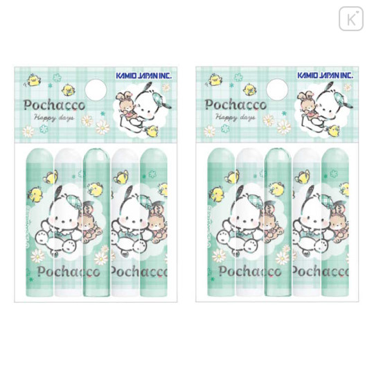 Japan Sanrio Pencil Cap Set - Pochacco : Gingham Outfit Mint - 1