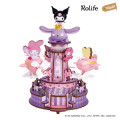 Japan Sanrio DIY Miniature Amusement Park Set - Kuromi & My Melody : Friendly Ride Rolife - 1