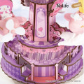 Japan Sanrio DIY Miniature Amusement Park Set - Kuromi & My Melody : Friendly Ride Rolife - 4