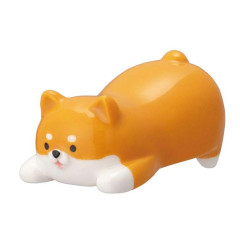Japan Decole Porcelain Chopstick Rest - Dog Shiba Inu for Instant Noodle Lid