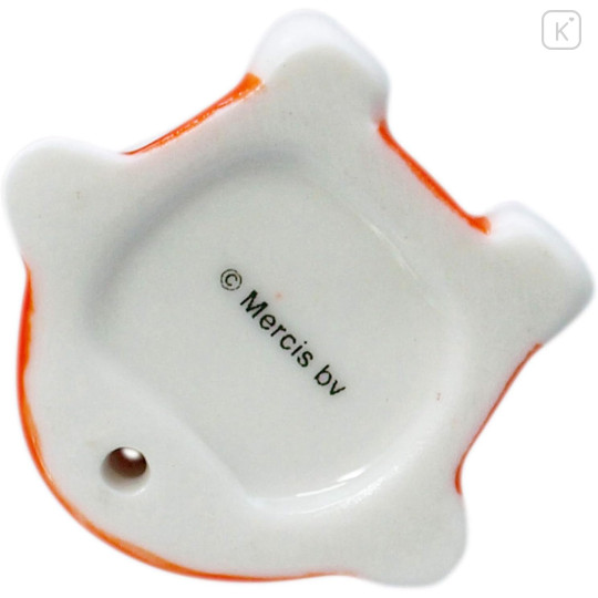 Japan Miffy Porcelain Chopstick Rest - Miffy : Sitting Red Orange Dress - 4