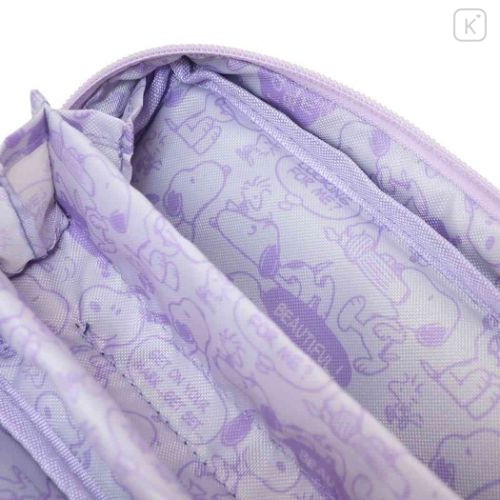 Japan Peanuts Pacotray Pen Pouch - Snoopy & Woodstock : Navy Purple - 4