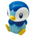 Japan Pokemon Vinyl Piggy Bank - Piplup - 1