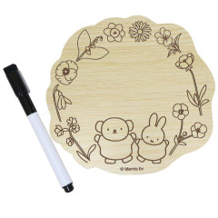 Japan Miffy Wooden Message Board - Boris & Miffy : Flower