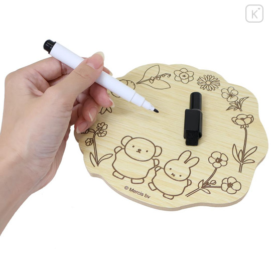 Japan Miffy Wooden Message Board - Boris & Miffy : Flower - 3