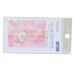 Japan San-X Vinyl Sticker - Korilakkuma : Thinking of You Sakura Cherry Blossom