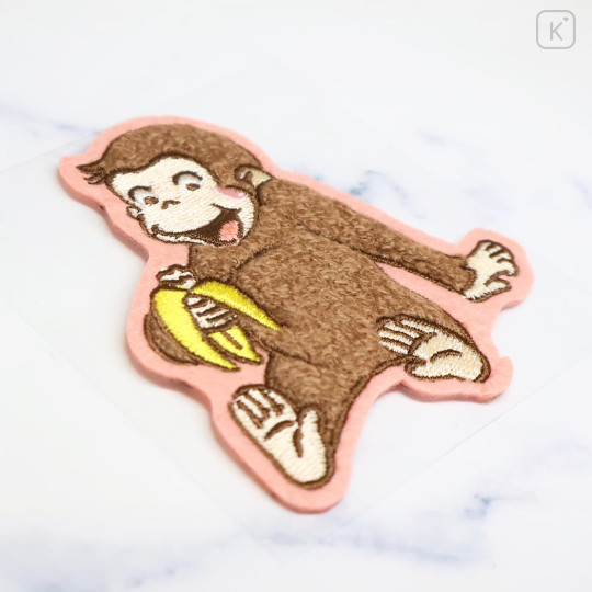 Japan Curious George Versatile Iron-On and Sticker Patch - Banana - 2