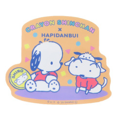 Japan Crayon Shinchan × Sanrio Vinyl Sticker - Pochacco & Shiro