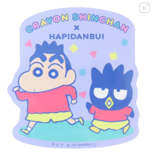 Japan Crayon Shinchan × Sanrio Vinyl Sticker - Badtz-maru & Shinnosuke Nohara - 1
