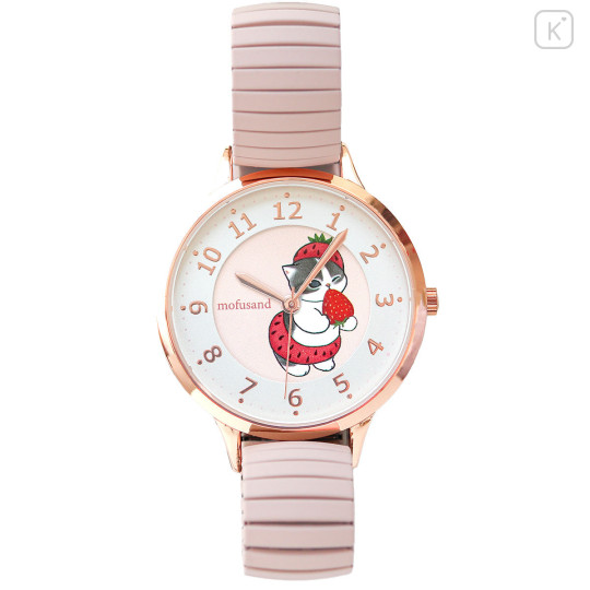 Japan Mofusand Accordion Watch - Strawberry Cat Meow Ichigo Nyan - 1