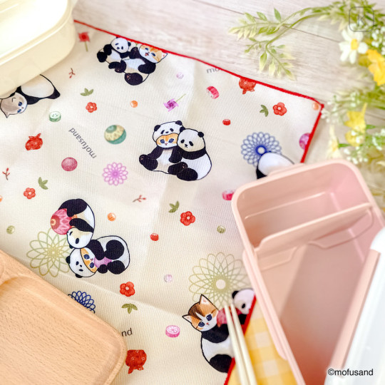 Japan Mofusand Bento Lunch Cloth - Panda Cat Meow Nyan - 2