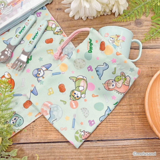 Japan Mofusand Cup Drawstring Bag - Monster Cat Meow Kaiju Nyan - 2