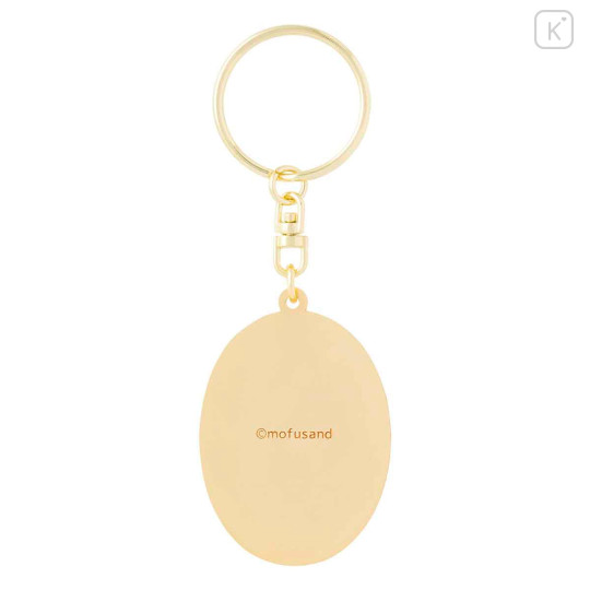 Japan Mofusand Oval Metal Keychain - Mofumofu Journey New York Statue of Liberty Cat Meow - 5