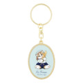 Japan Mofusand Oval Metal Keychain - Mofumofu Journey La France A La Paris Cat Meow - 4