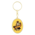 Japan Mofusand Oval Metal Keychain - Mofumofu Journey Spain Flamenco Cat Meow - 1