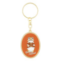 Japan Mofusand Oval Metal Keychain - Mofumofu Journey Spring Festival Chinese Clothing Cat Meow - 1