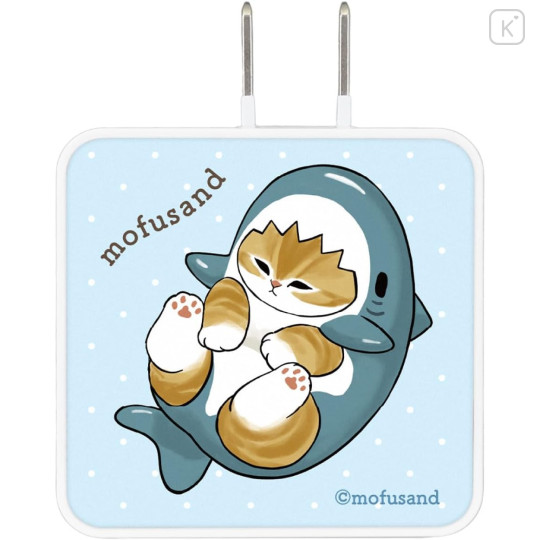 Japan Mofusand USB Type-C AC Adapter - Shark Cat Meow Samenyan - 1