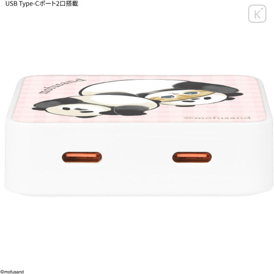 Japan Mofusand USB Type-C AC Adapter - Panda Cat Meow Nyan - 3