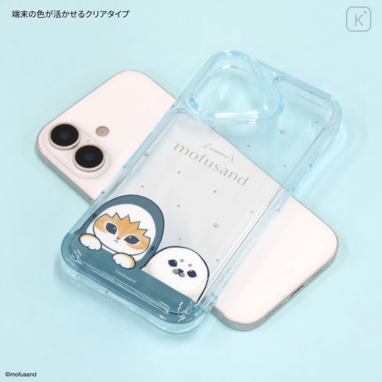 Japan Mofusand IIIIfit Clear iPhone 17 Case - Pastel Shark Cat - 2