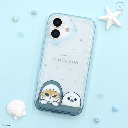 Japan Mofusand IIIIfit Clear iPhone 17 Case - Pastel Shark Cat - 5
