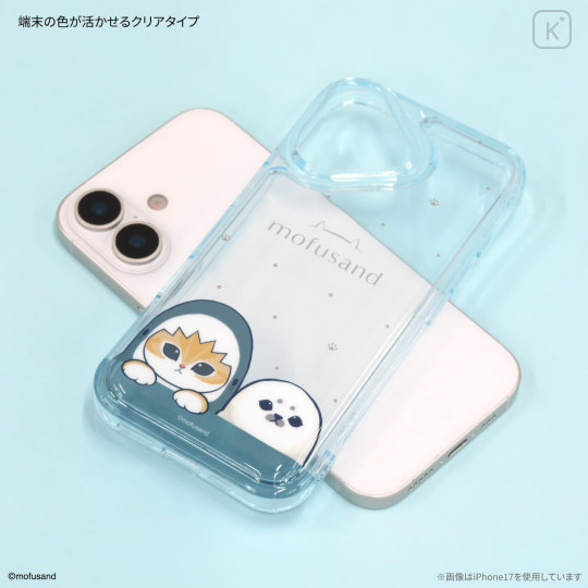 Japan Mofusand IIIIfit Clear iPhone 17 Pro Case - Pastel Shark Cat - 2