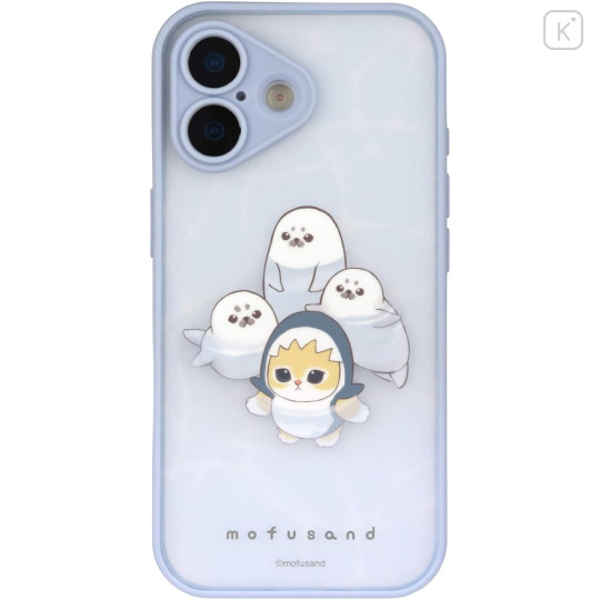 Japan Mofusand IIIIfit Plump Frame iPhone 17 Case - Pastel Shark Cat - 1