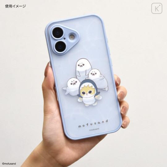 Japan Mofusand IIIIfit Plump Frame iPhone 17 Case - Pastel Shark Cat - 5