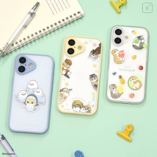 Japan Mofusand IIIIfit Plump Frame iPhone 17 Case - Fruit Cat - 6