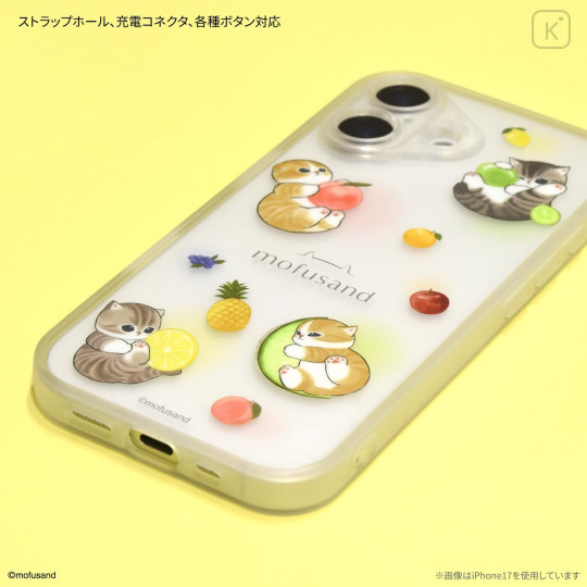 Japan Mofusand IIIIfit Plump Frame iPhone 17 Pro Case - Fruit Cat - 3
