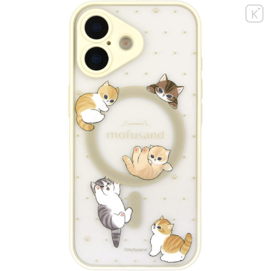 Japan Mofusand IIIIfit Plump Frame iPhone 17 Case with MagSafe - Athletic Cat Beige - 1