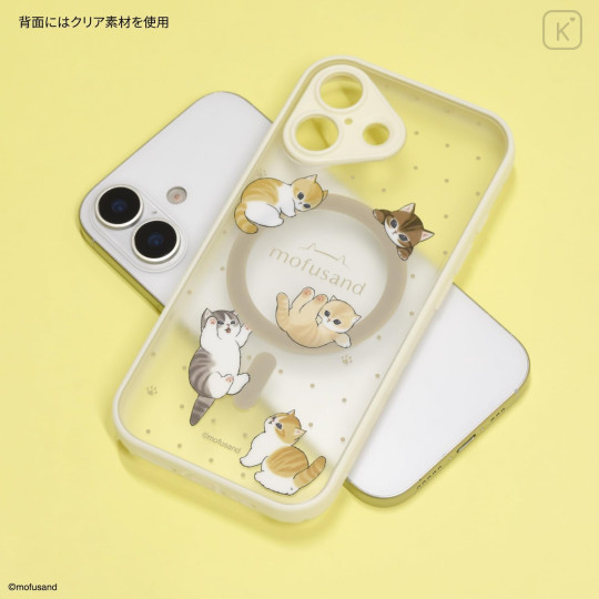 Japan Mofusand IIIIfit Plump Frame iPhone 17 Case with MagSafe - Athletic Cat Beige - 2