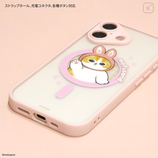 Japan Mofusand IIIIfit Plump Frame iPhone 17 Case with MagSafe - Rabbit Cat Meow Usanyan - 3