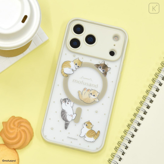 Japan Mofusand IIIIfit Plump Frame iPhone 17 Pro Max Case with MagSafe - Cat Beige - 6