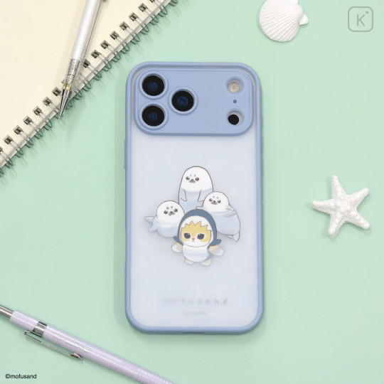 Japan Mofusand IIIIfit Plump Frame iPhone 17 Pro Max Case - Pastel Shark Cat - 6