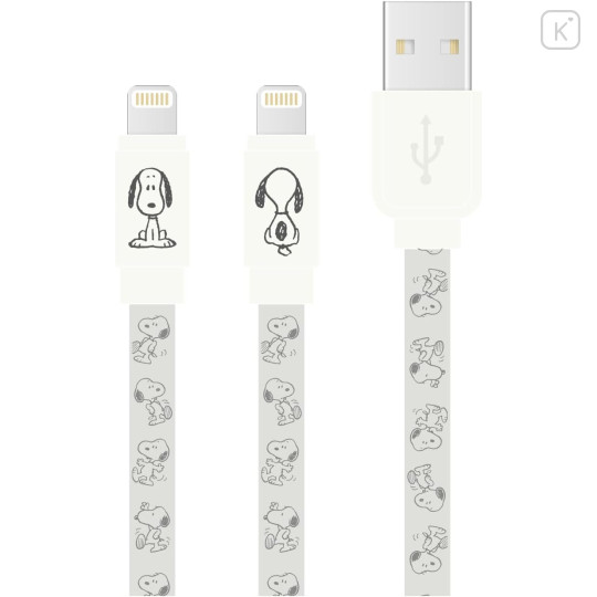 Japan Peanuts USB to Lightning Sync & Power Cable - Snoopy : Ivory - 1