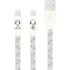 Japan Peanuts USB to Lightning Sync & Power Cable - Snoopy : Ivory