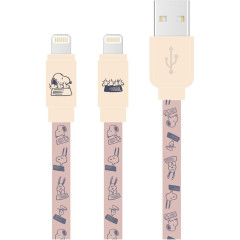 Japan Peanuts USB to Lightning Sync & Power Cable - Snoopy : Pink
