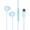 Japan Sanrio USB Type-C Stereo Earbuds with Remote Control Microphone - Cinnamoroll - 1