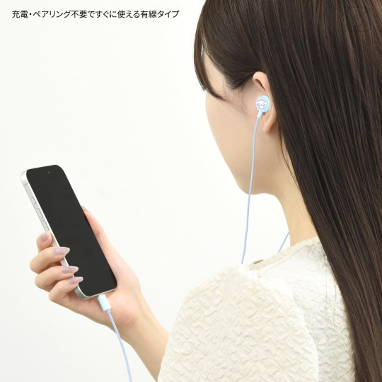 Japan Sanrio USB Type-C Stereo Earbuds with Remote Control Microphone - Cinnamoroll - 3