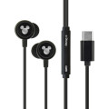 Japan Disney USB Type-C Stereo Earbuds with Remote Control Microphone - Mickey - 1